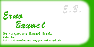 erno baumel business card